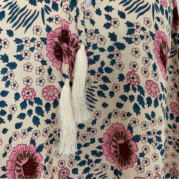 Natalie Martin Marlin Dress Boho Size M Floral Midi Tassel - Picture 14 of 17